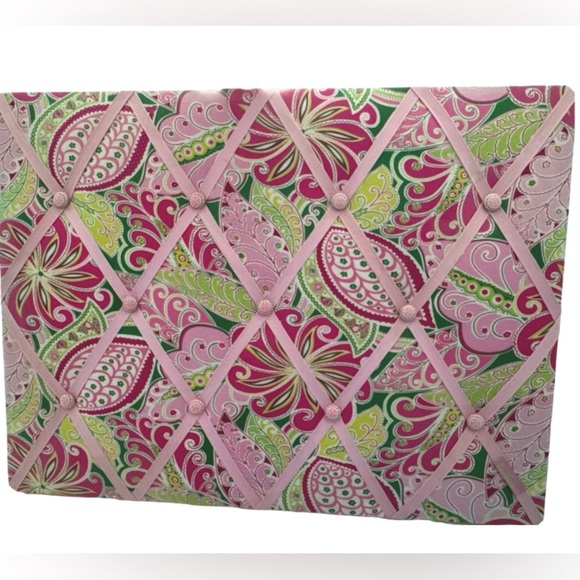 Vera Bradley Ribbon Memo Board - Pink